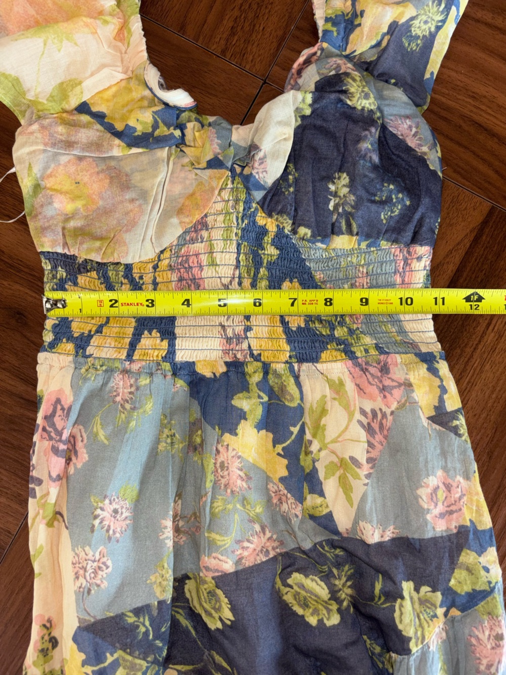 NWOT Free People Sundrenched Floral Printed Maxi Dress Blue Combo - Picture 14 of 16